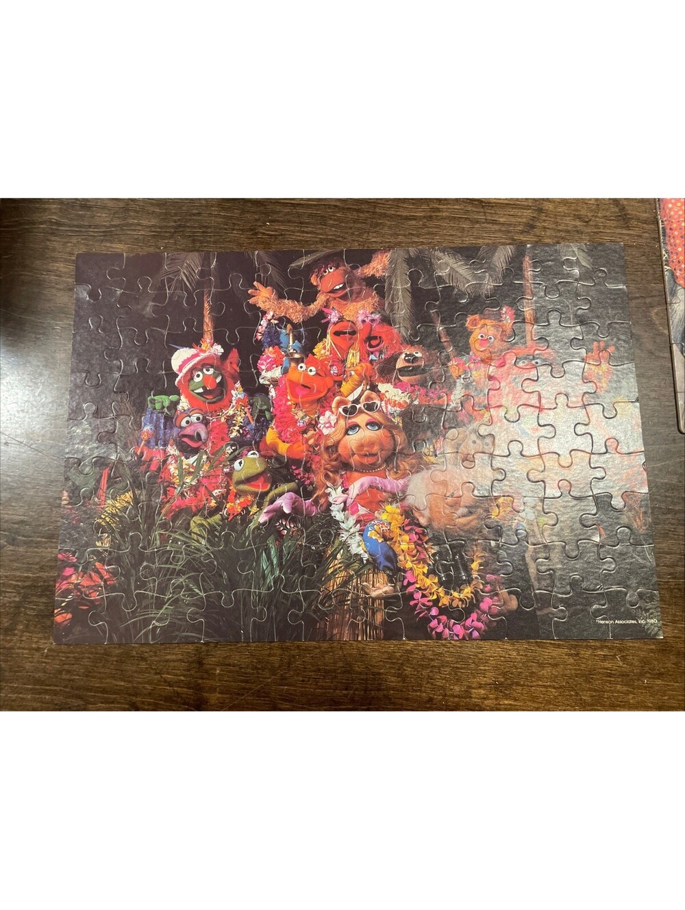 Vintage 1980 Jim Henson's Muppet Jigsaw Puzzle 100 Pieces Hawaii Luau Hawaii